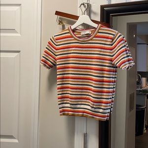 Zara rainbow knit top